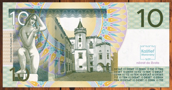 Kaštieľ Moravany bankovka umelecká