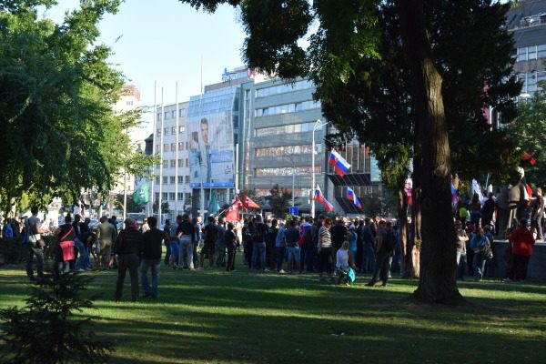 Bratislava 12. september, protesty prisťahovalci