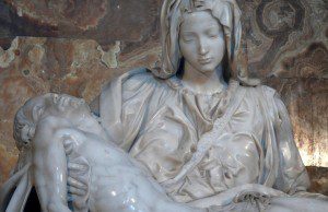 Michelangelo a socha Pieta z Vatikánu