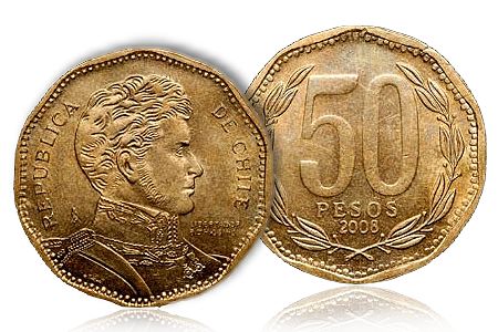 50 PESO mince 2008