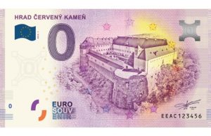 Euro suvenír 0 EUR bankovka Hrad Červený Kameň