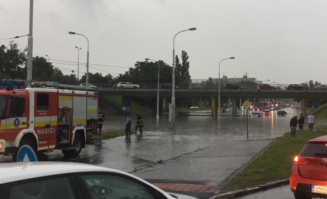 Záplavy Bratislava jun 2018
