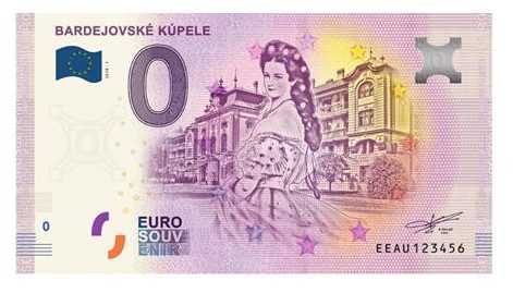 Bardejovské kúpele 0 eur bankovka