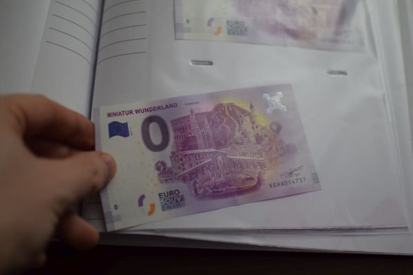 0 eur souvenir bankovka, zberateľská