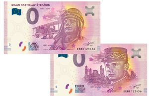 Milan Rastislav štefánik 0 eur bankovka