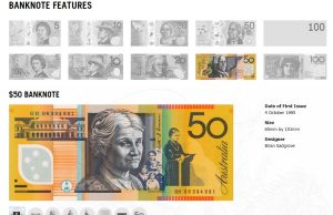 Austrálska bankovka 50 dolárov, ktorej návrh sa používa od roku 1995