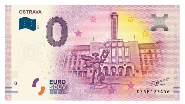 Ostrava 0 eurová bankovka