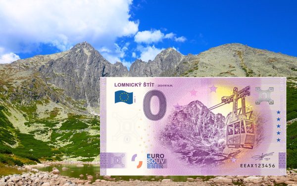 Lomnický štít a 0 eurová bankovka