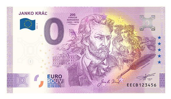 Janko Kráľ 0 eurová bankovka