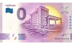 piešťany a 0 eurová bankovka, kolonádový most