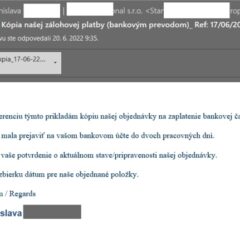 Nebezpečný falošný email z firmy do firmy