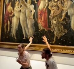 aktivisti a obraz Primavera od Botticelliho