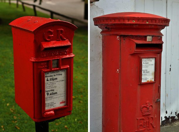 Poštové schránky pre listové zásielky v Británii