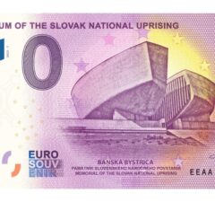 Banská Bystrica a múzeum SNP, 0 eurová suvenírová bankovka máj 2023