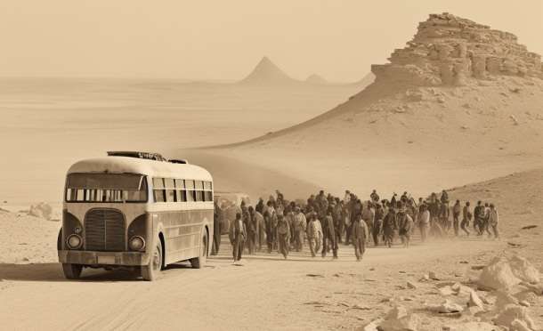 autobus púšť